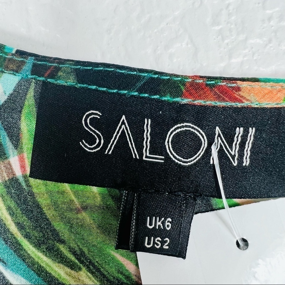 SALONI silk mini dress size 2 - Picture 7 of 7